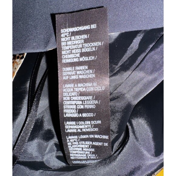 Patricia Field Black‎ Pencil Skirt With Leopard Lining US Size 12 Sexy Classic - Picture 4 of 7